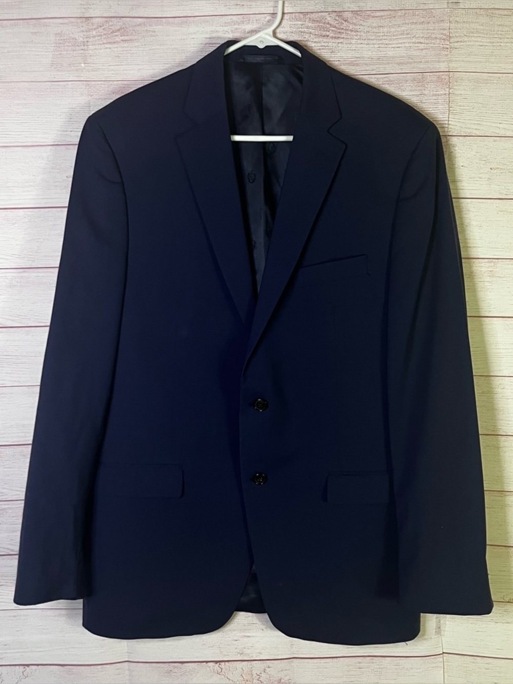 Lauren Ralph Lauren Navy Blue Two Button Closure Blazer Jacket  Size 44L